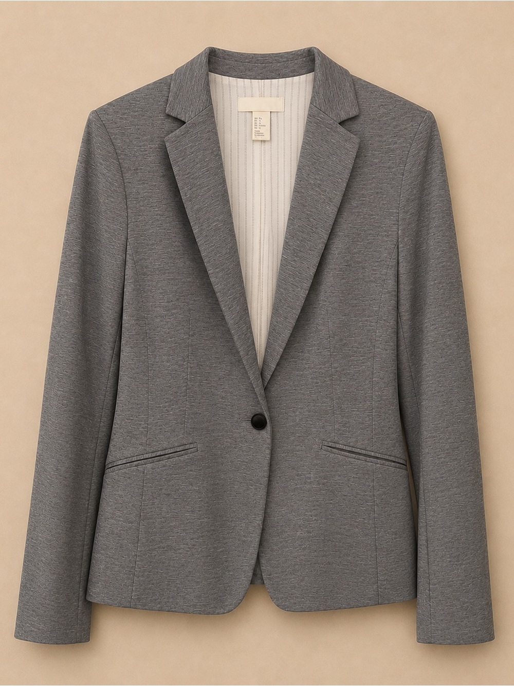 Gray Blazer H&M Single-Button